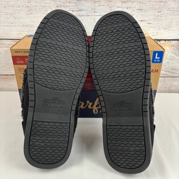 Dearfoams Memory Foam Men's Slippers Black Size Large 11-12 - Picture 5 of 10